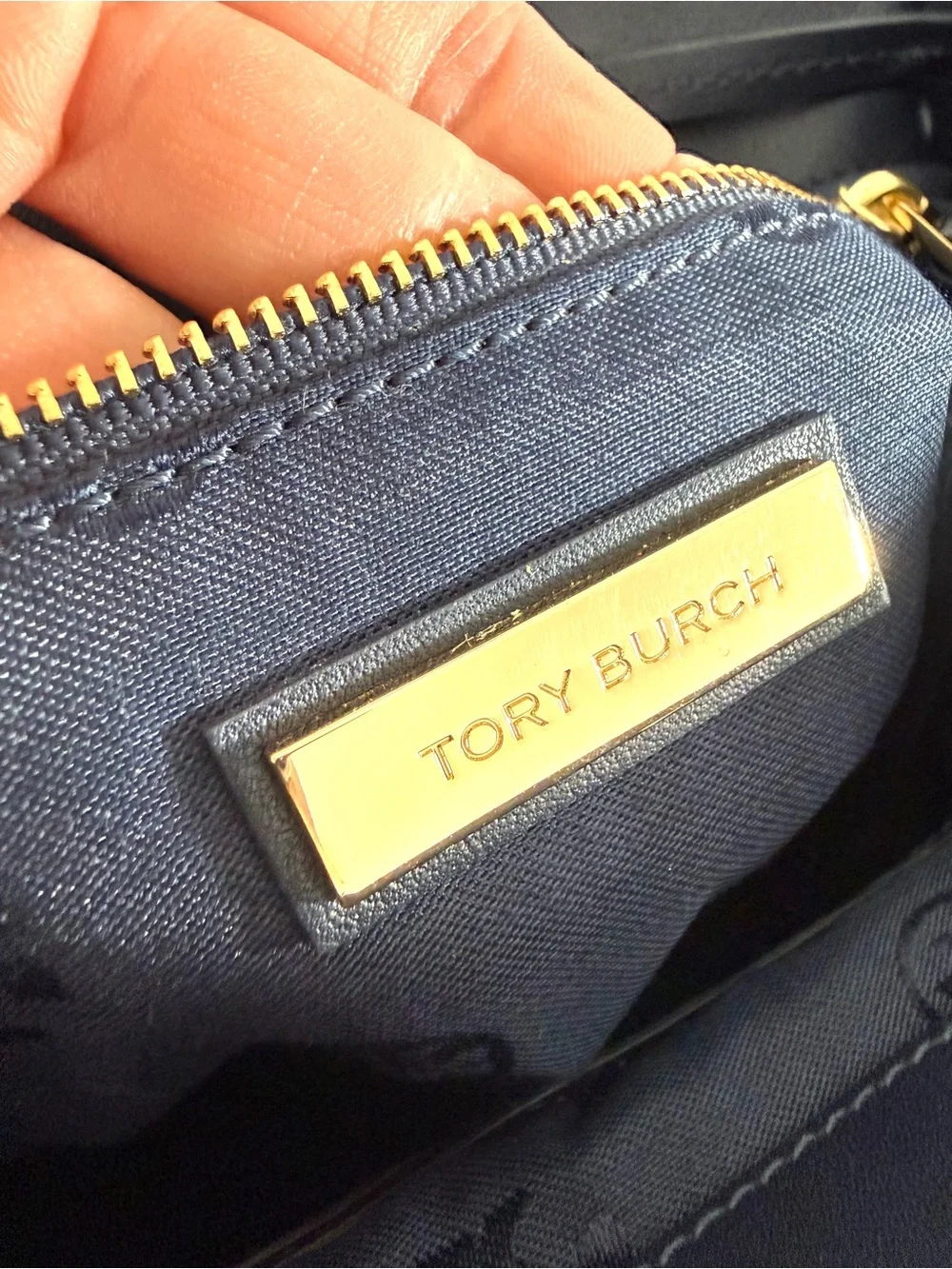 Tory Burch Harper Fringe Suede Backpack in Navy Blue